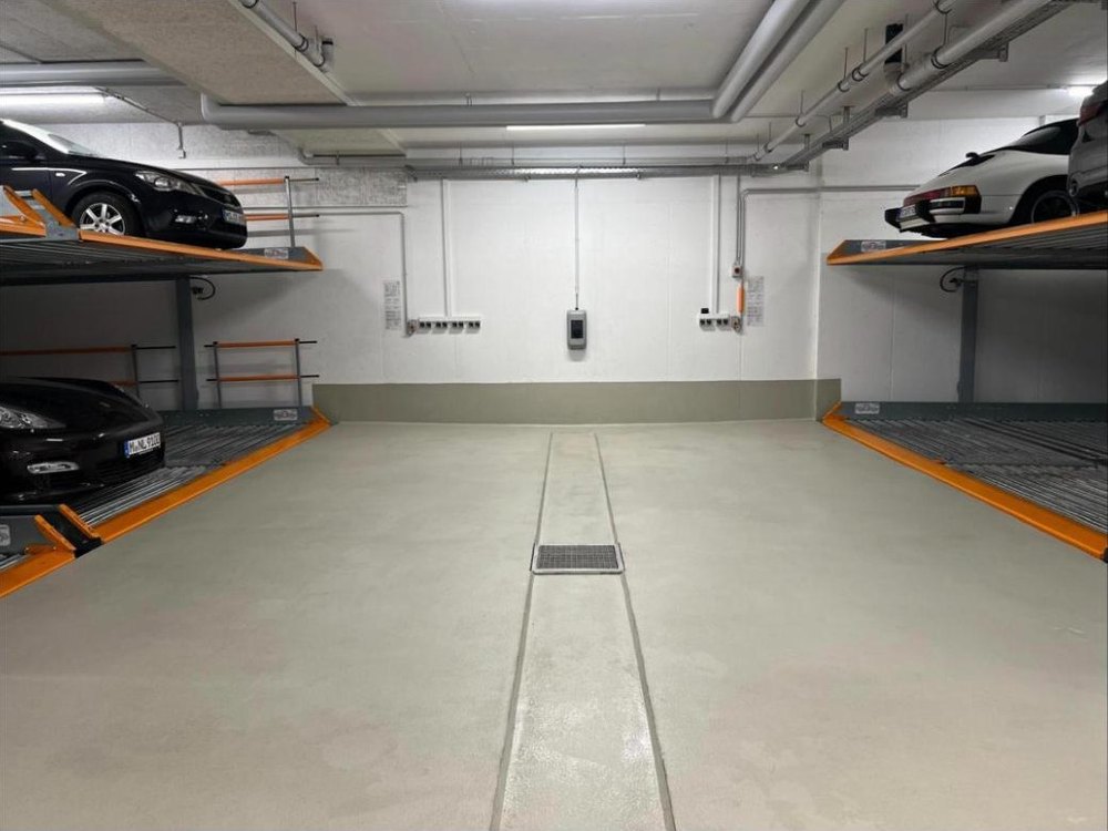 Gereinigte Tiefgarage in einem Münchner Objekt